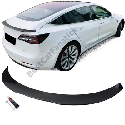 Tesla Model 3 2017- Performance lakkozott fekete csomagtartó spoiler