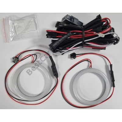 Univerzális 85mm 240SMD LED OPAL fehér angel eye szett