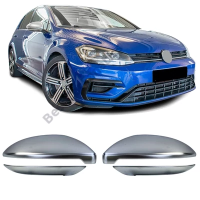 VW Volkswagen Golf VII alsó+felső matt alumínium külső visszapillantó tükörborítás