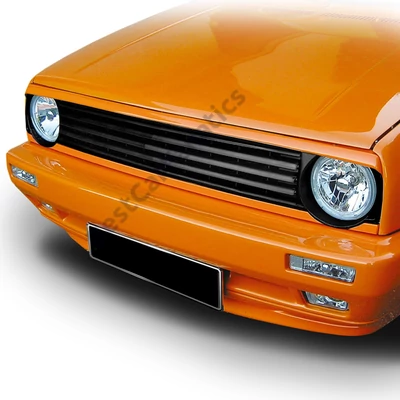 Volkswagen Golf II 19E 1983-1991 fényezetlen fekete hűtőrács felső léc nélkül