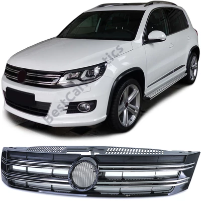 VW Volkswagen Tiguan 5N 2011-2018 facelift lakkozott fekete - króm hűtőrács