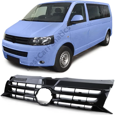 VW Volkswagen Transporter T5 2009-2015 lakkozott fekete emblématartós hűtőrács