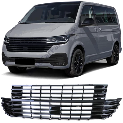 VW Volkswagen Transporter T6.1 2019-től lakkozott fekete hűtőrács