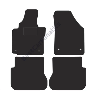 VW Volkswagen Caddy III 2K 2003-2009 prémium fekete velúrszőnyeg szett piros fehér cérnás varrással