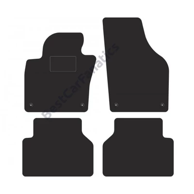 VW Volkswagen Tiguan I 2007-2015 fekete velúrszőnyeg szett