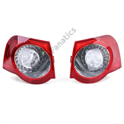 VW Passat 3C5 Variant piros fehér átlátszó búrás LED-es hátsó lámpa pár