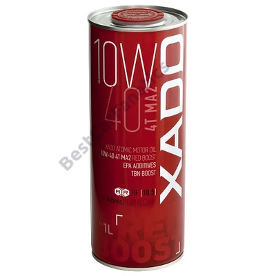 XADO 10W-40 4T MA2 RED BOOST 1L szintetikus négyütemű motorkerékpár motorolaj 26132