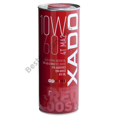 XADO 10W-60 4T MA2 RED BOOST 1L szintetikus négyütemű motorkerékpár motorolaj 26128