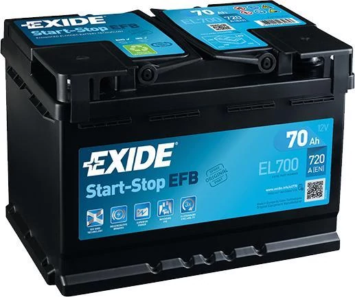 Exide EFB Start-Stop EL700 12V Akkumulátor 70Ah 760A Indítóáram Jobb+