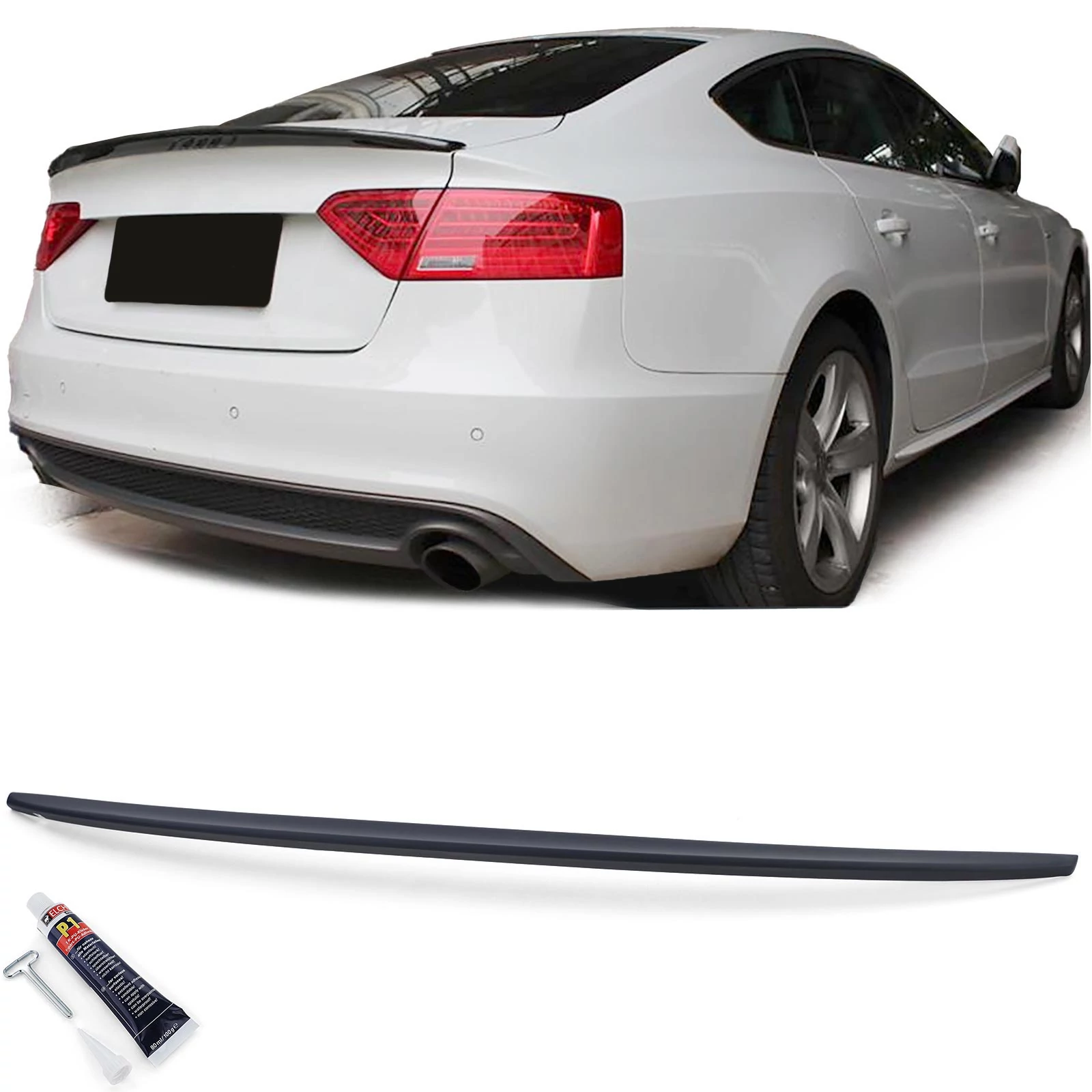 AUDI A5 8T Sportback matt fekete ABS műanyag csomagtartó spoiler