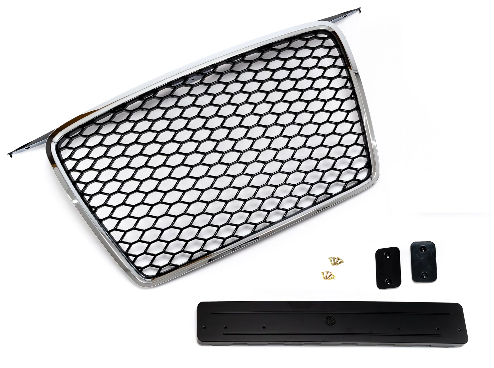 AUDI A3 8P 2005-2008 RS stílusú króm - lakk fekete hűtőrács