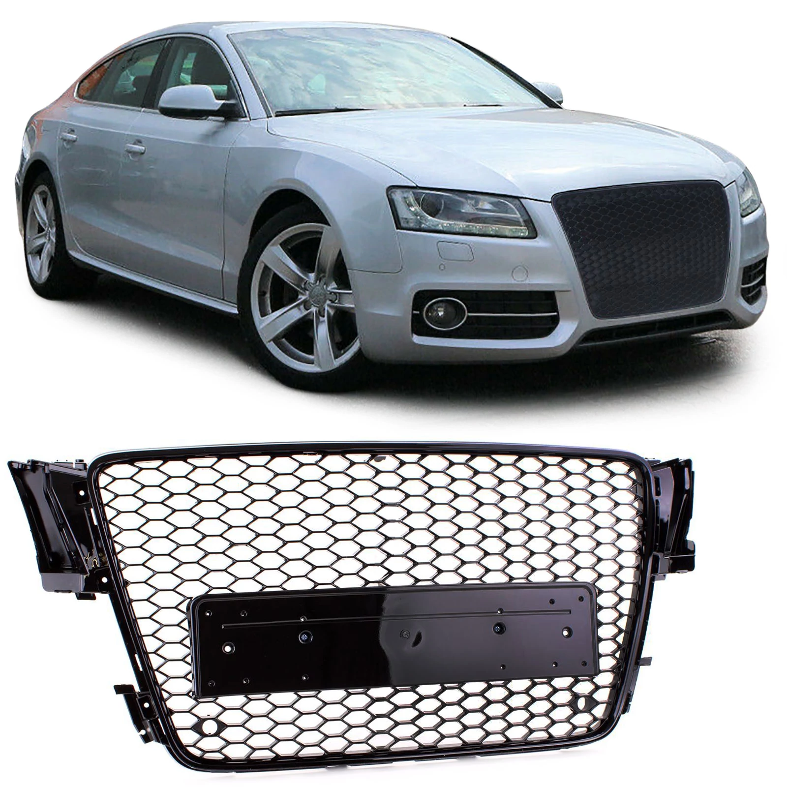 AUDI A5 8T 2007-2011 lakkozott fekete RS stílusú hűtőrács
