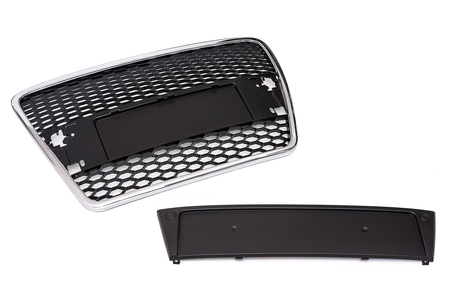 AUDI A6 C6 4F 2004-2011 króm - fekete RS stílusú hűtőrács PDC
