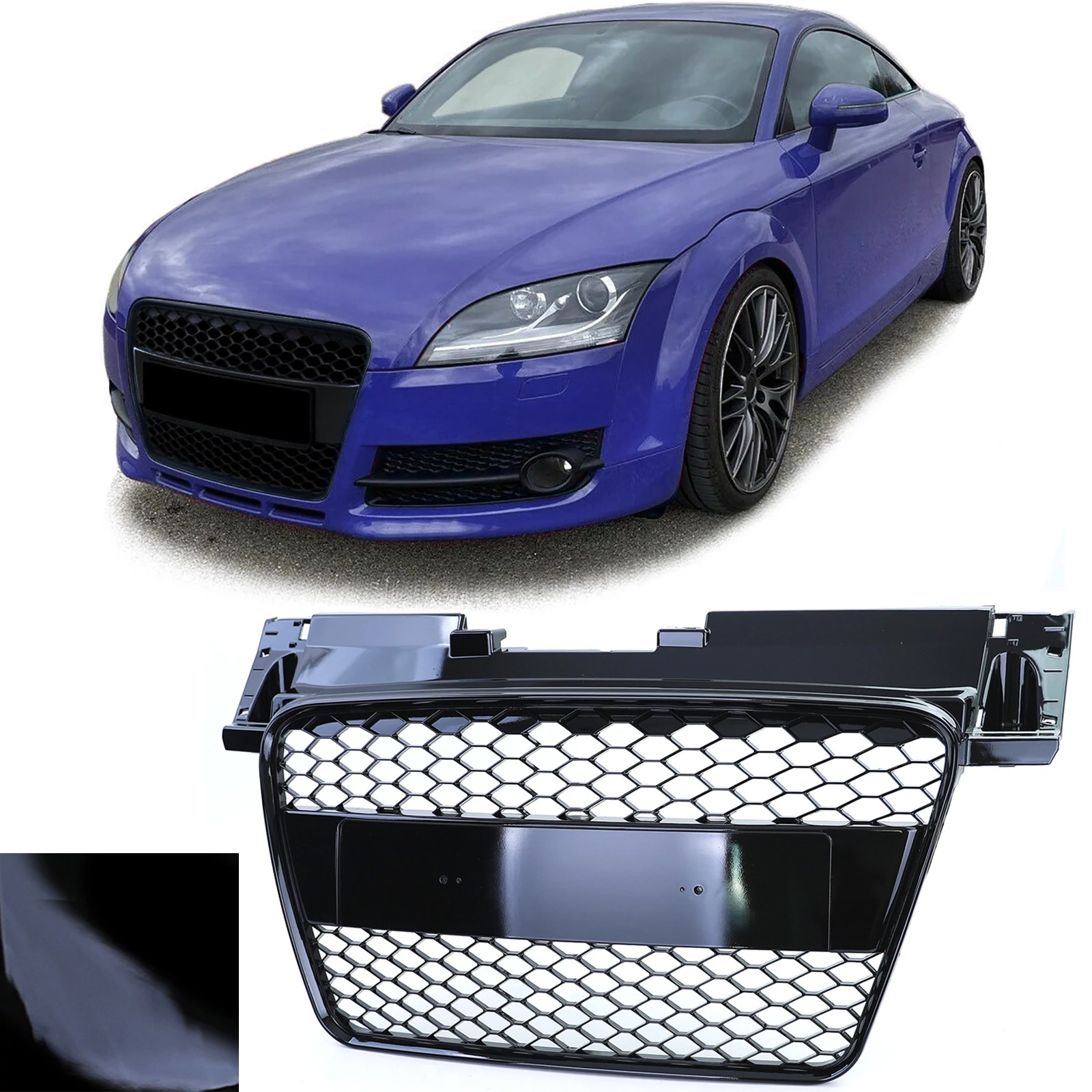 AUDI TT 8J MK2 2006-2010 lakkozott fekete TTRS stílusú hűtőrács