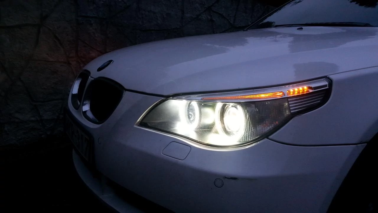 BMW E60 E61 120SMD LED fehér angel eye nappali menetfény karika szett
