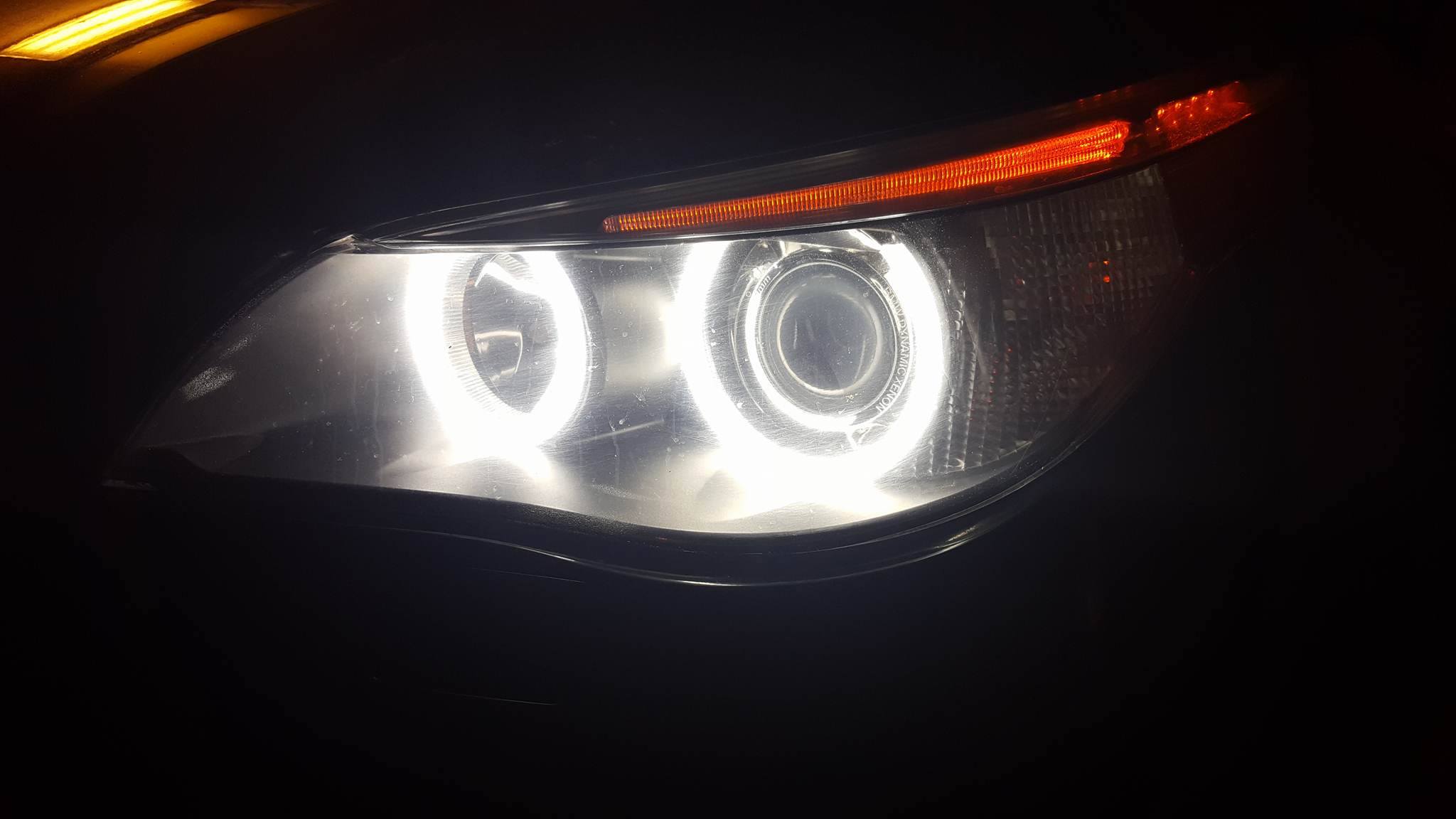 BMW E60 E61 OPÁL SMD LED fehér angel eye nappali menetfény karika szett