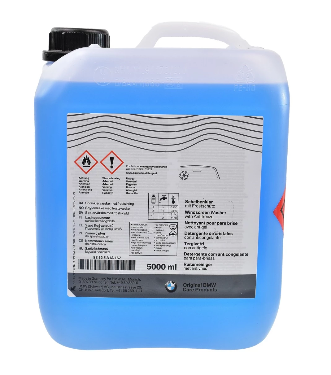 Gyári BMW téli szélvédőmosó koncentrátum 5L -55C 83125B5ED66 (83125A1A167 - 83125A85518)