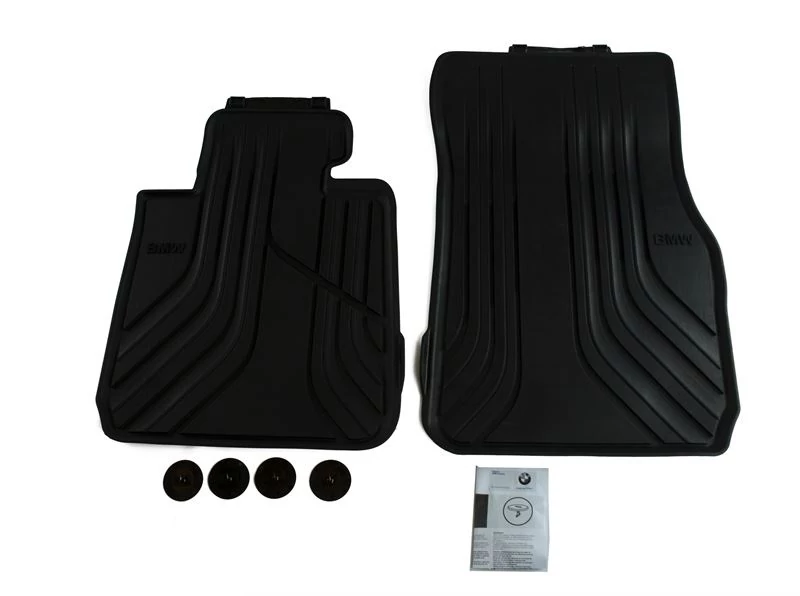 Gyári BMW F30 F31 F34 F80 Allweather tépőzáras fekete első gumiszőnyeg szett 51472219799