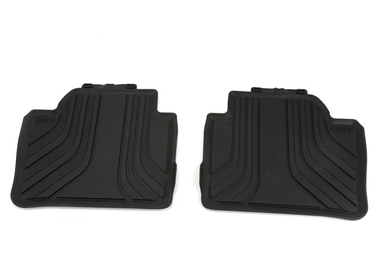 Gyári BMW F30 F31 F36 GT F80 M3 Allweather fekete hátsó gumiszőnyeg szett 51472219802