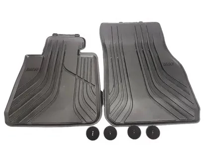 Gyári BMW F30 F31 F34 X-Drive Allweather tépőzáras fekete első gumiszőnyeg szett 51472339809