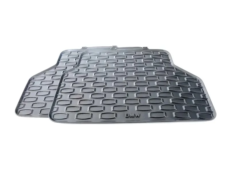 Gyári BMW E60 E61 Allweather tépőzáras fekete hátsó gumiszőnyeg szett 51472409274