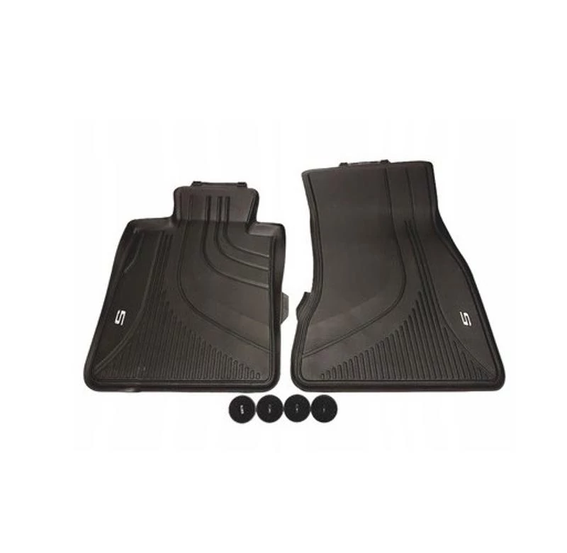 Gyári BMW G30 G31 Allweather tépőzáras fekete első gumiszőnyeg szett 51472414218