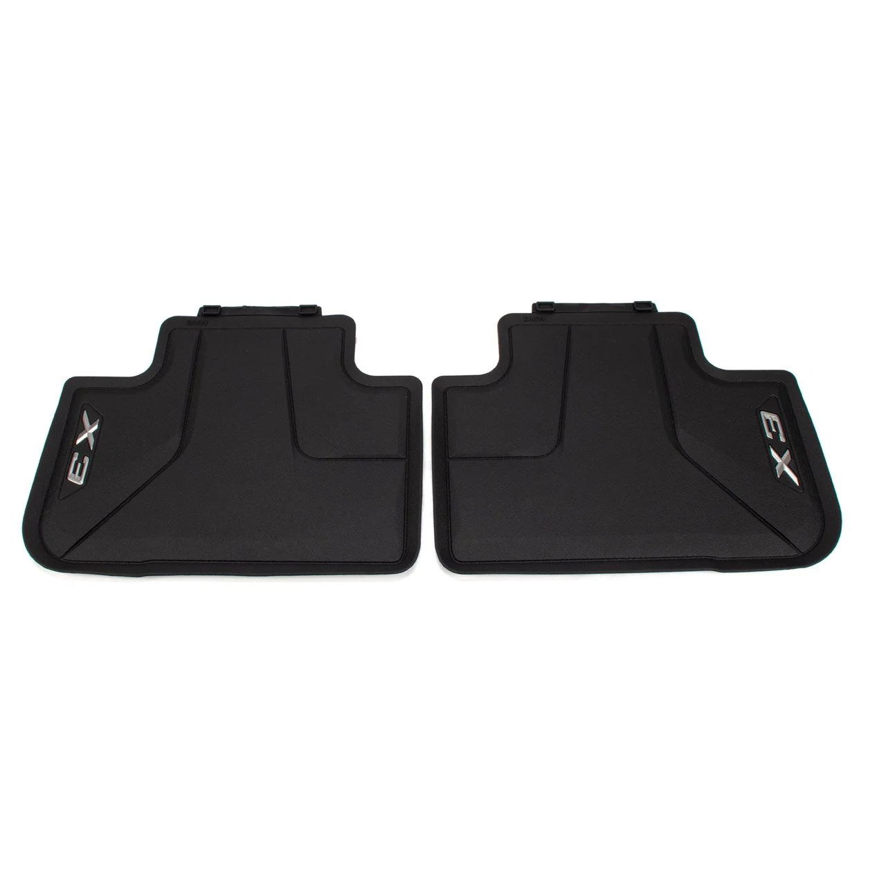 Gyári BMW G01 X3 F97 X3M Allweather tépőzáras fekete hátsó gumiszőnyeg szett 51472450512