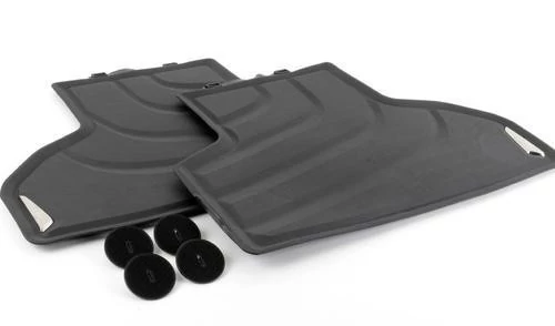 Gyári BMW F16 X6 Allweather tépőzáras fekete hátsó gumiszőnyeg szett 51472458441