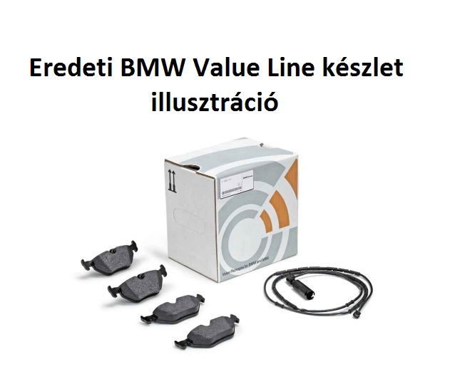 Gyári BMW E46 316i 316CI 316ti 318i 318CI 318d 318td 320d Value Line első fékbetét szett kopásjelzővel 34112157570