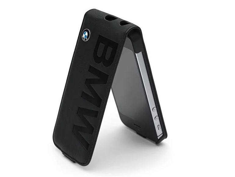 Gyári BMW fekete bőr telefontok Samsung Galaxy S6-hoz 80212413771