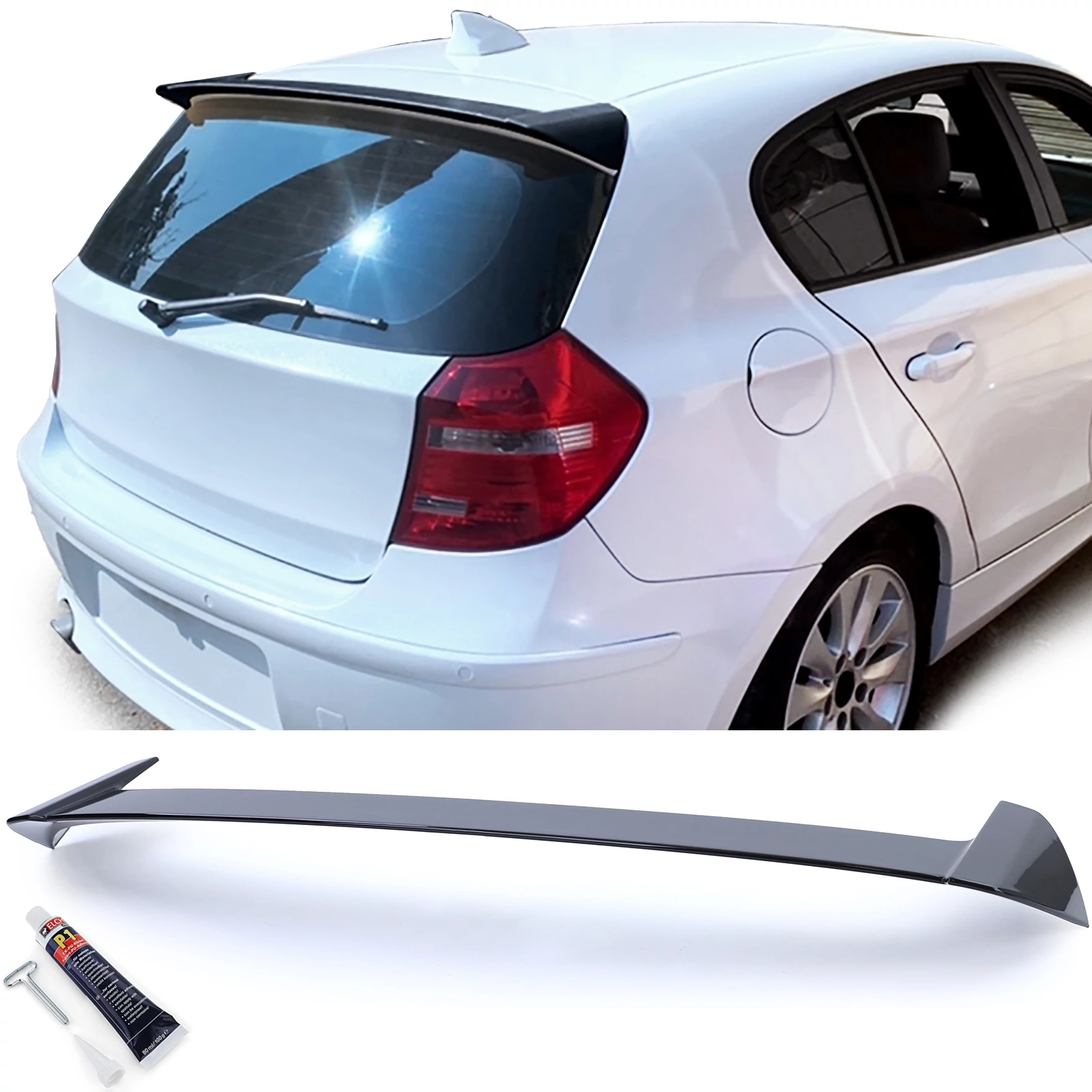 BMW E81 E87 2004-2012 lakkozott fekete csomagtartó spoiler - szárny