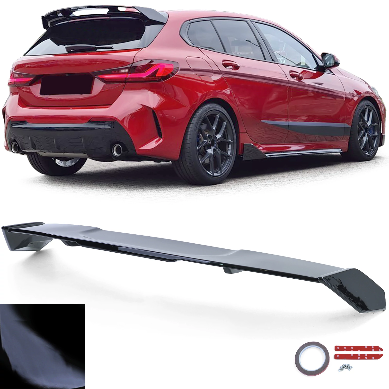 BMW F40 M-packet 2019- lakkozott fekete hátsó ablak / tető spoiler