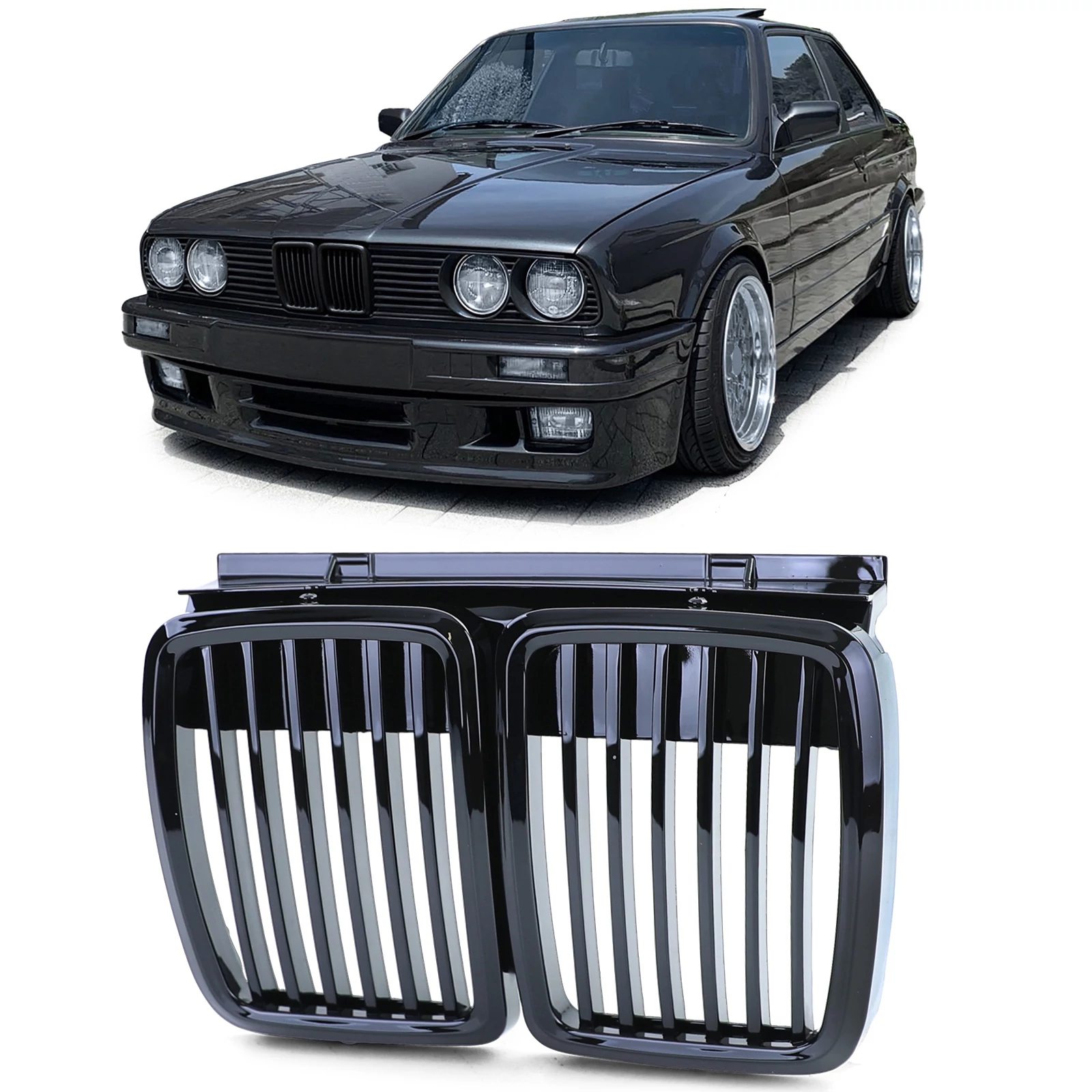 BMW E30 1982-1994 lakkozott fekete vese