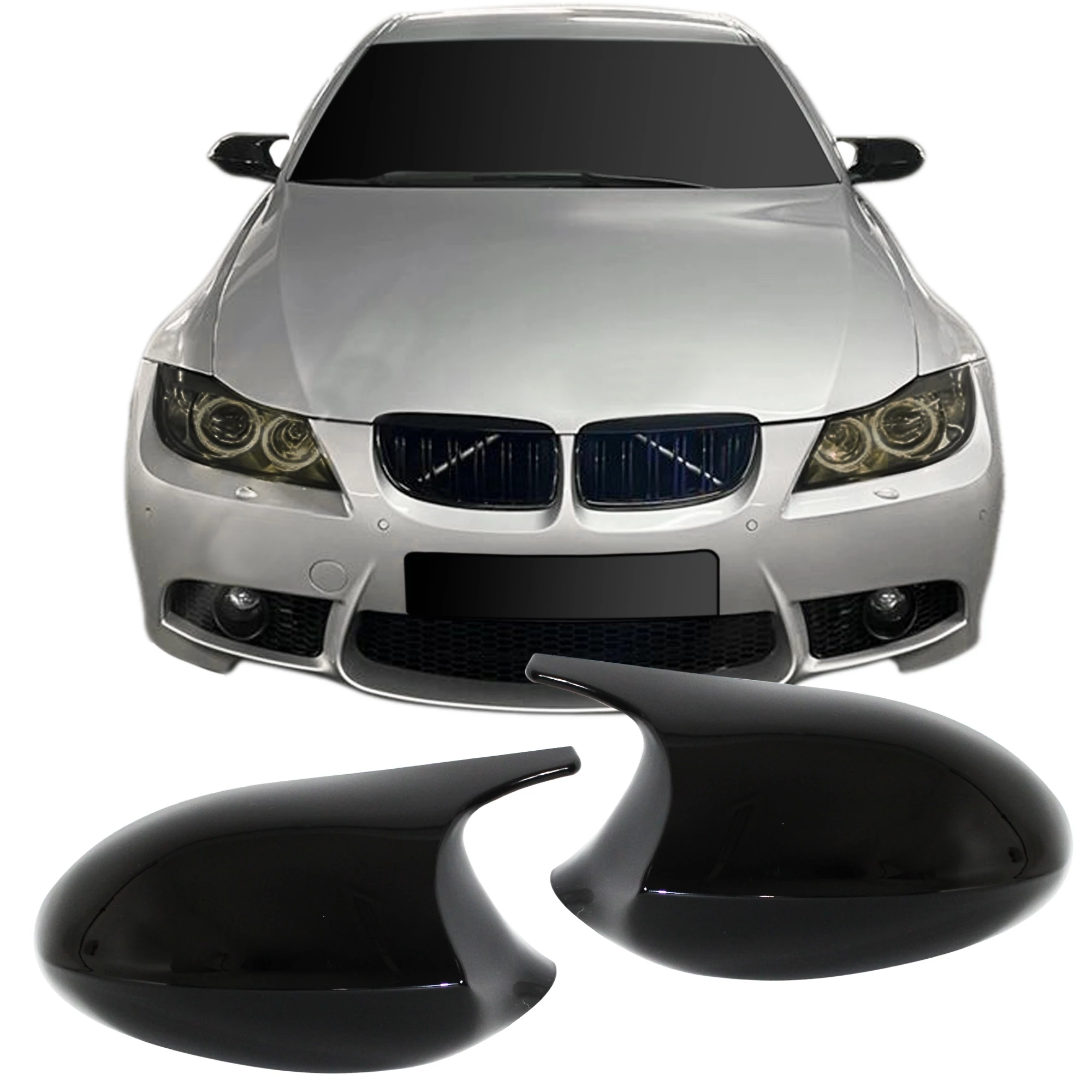 BMW E90 E91 2004-2008 / E92 E93 2006-2010 lakkozott fekete visszapillantó tükörborítás