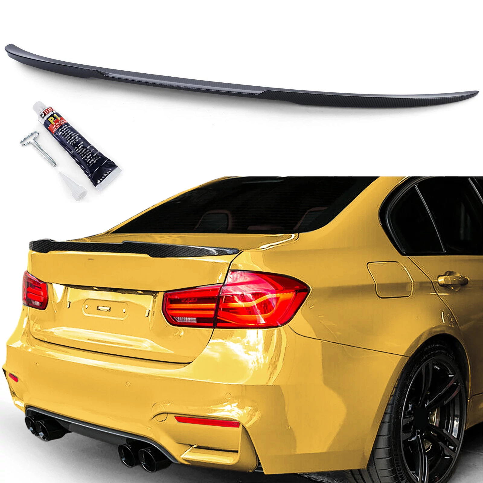 BMW F30 F80 M3 CS stílusú carbon look csomagtartó spoiler