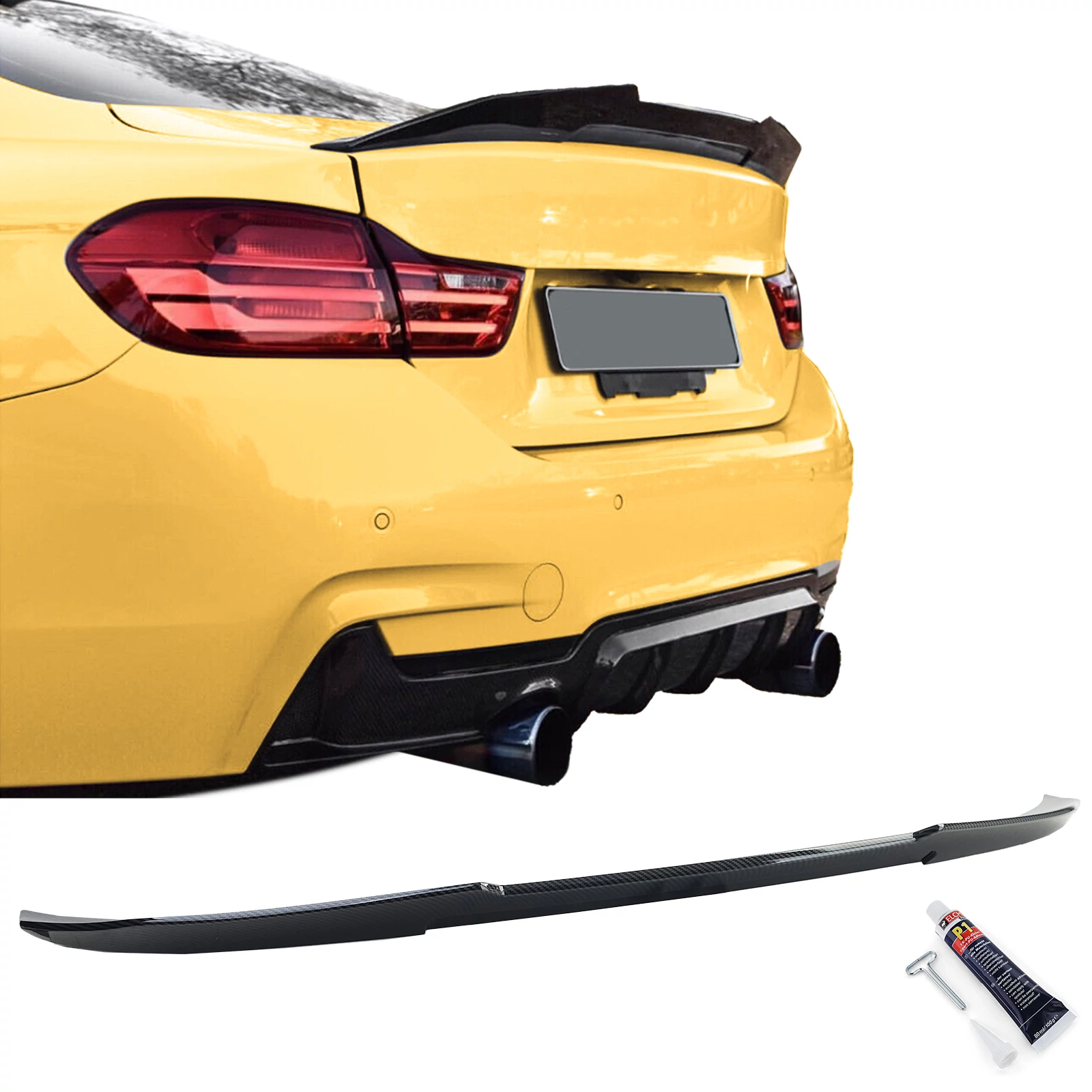 BMW F32 coupe M4 CS stílusú Carbon Look csomagtartó spoiler