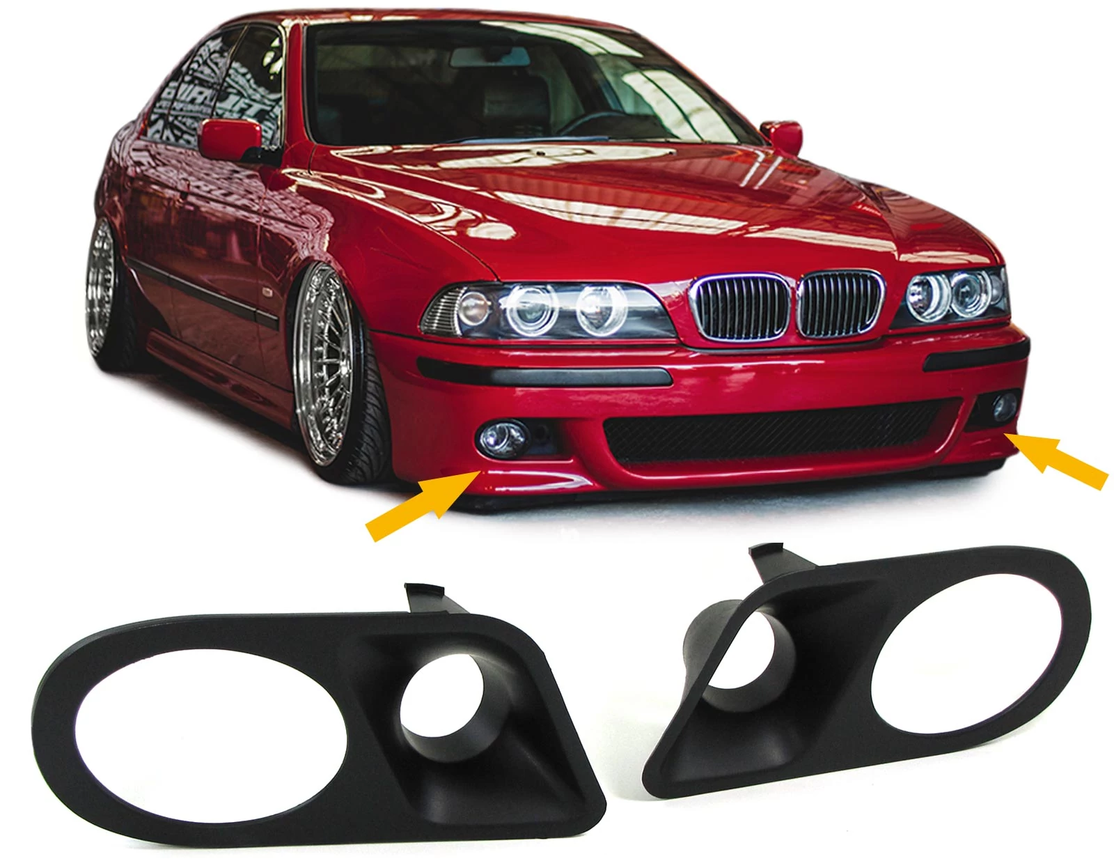 BMW E39 M-packet lökhárítóba légbeömlős ködlámpa keret