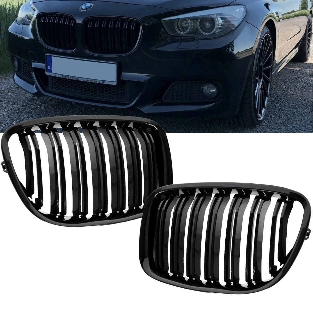 BMW F07 5GT lakkozott fekete M4 stílusú vese