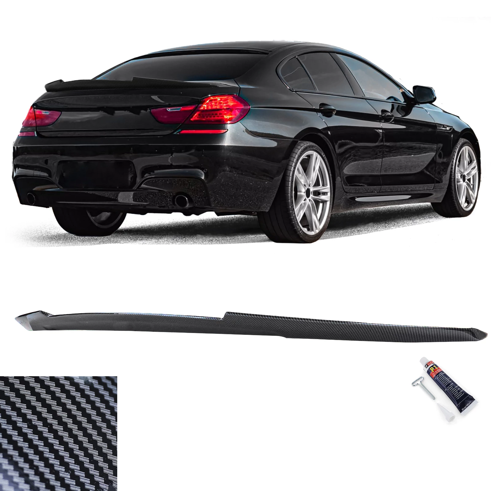 BMW F06 M Performance stílusú carbon look csomagtartó spoiler