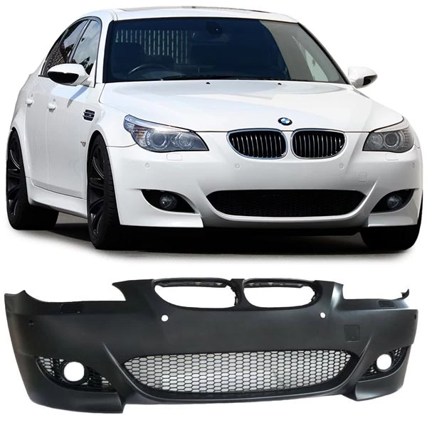 BMW E60 E61 M Packet ABS utángyártott első lökhárító spoiler szett PDC SRA kivitel
