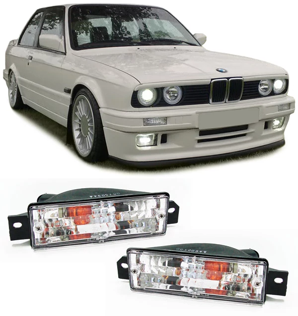 BMW E30 kristály átlátszó burás index pár helyzetjelző funkcióval
