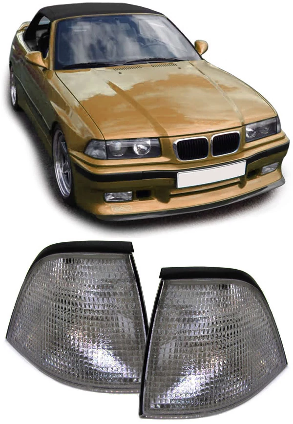 BMW E36 coupe cabrio fekete füst első index pár
