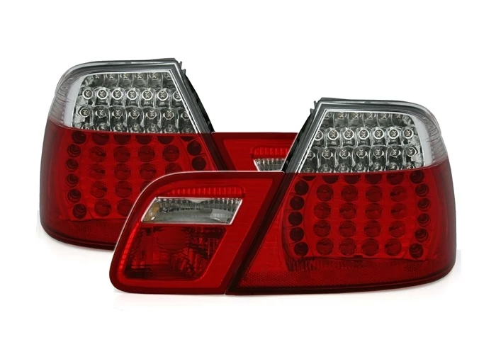 BMW E46 2003-2006 coupe piros fehér burás LED-es hátsó lámpa pár