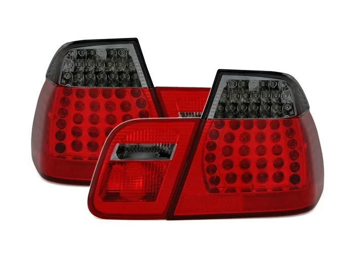 BMW E46 1998-2001 limousine piros füst LED-es hátsó lámpa pár