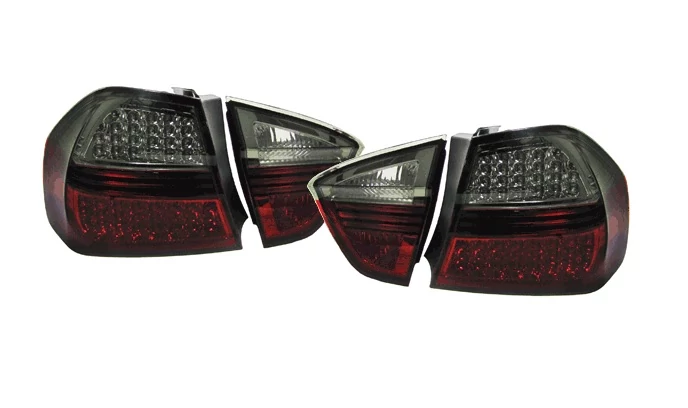 BMW E90 LED fekete füst burás hátsó lámpa pár