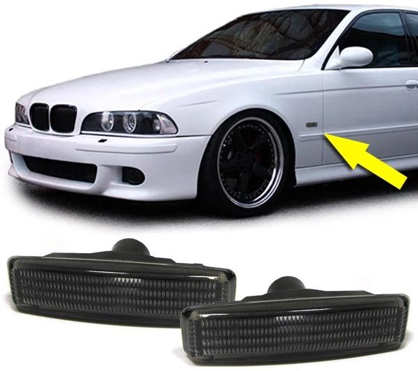 BMW E39 fekete burás oldalindex pár