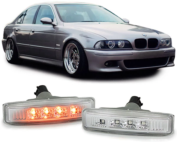 BMW E39 átlátszó burás SMD LED oldalindex pár