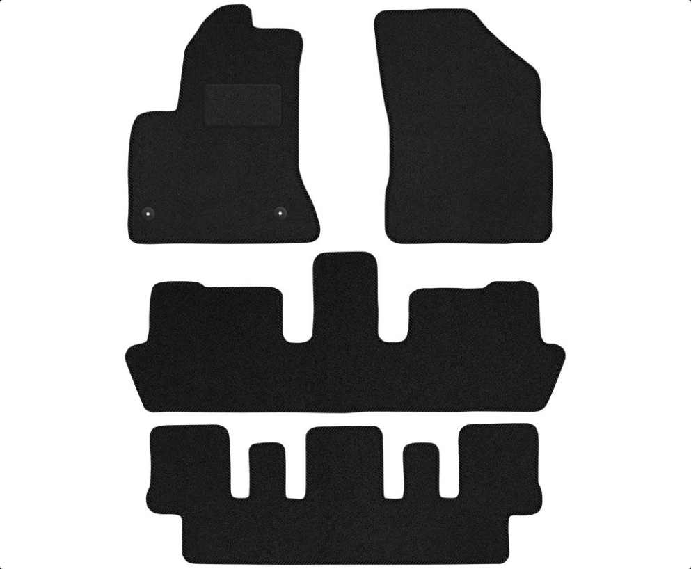 Citroen C4 Grand Picasso I 7személyes 2006-2012 prémium fekete velúrszőnyeg szett