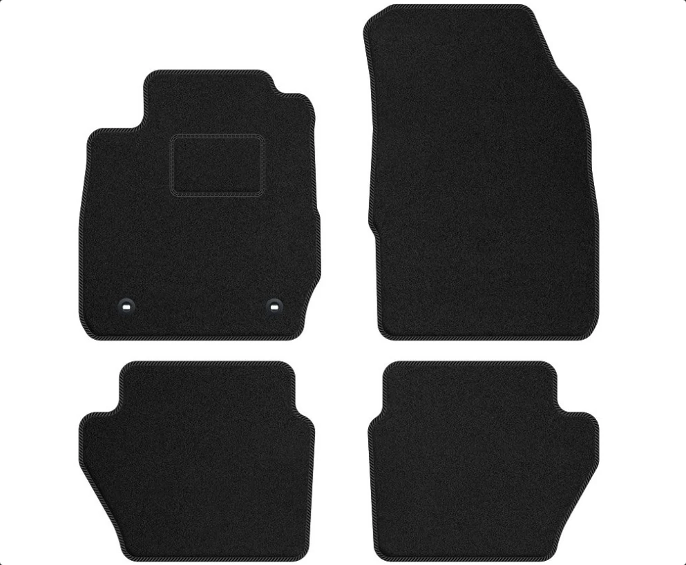 Ford Fiesta VI 2008-2012 prémium fekete ovális patentos velúrszőnyeg szett