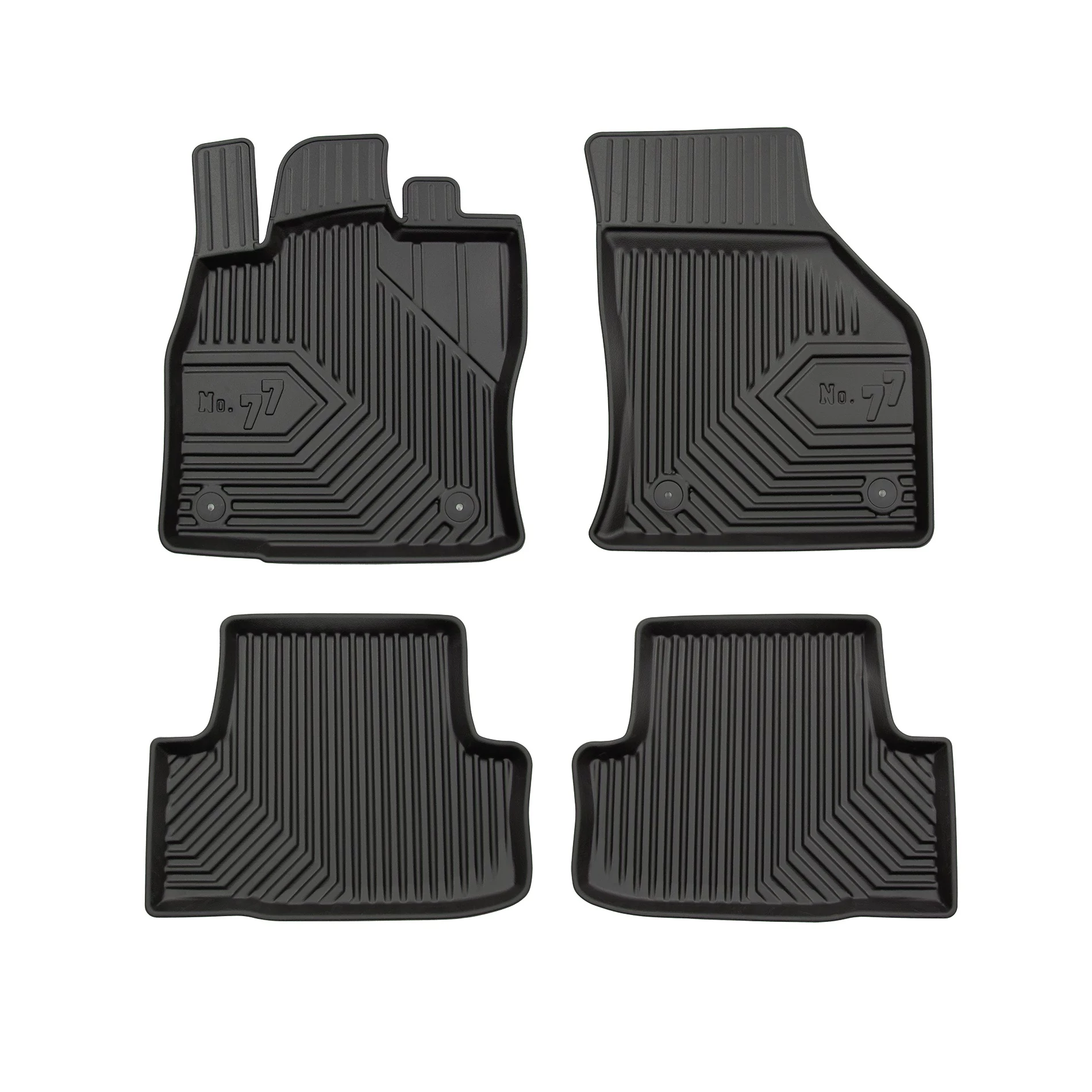 Skoda Karoq Frogum No77 fekete 3D hótálcás TPE gumiszőnyeg szett 77407053